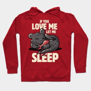 If You Love Me Let Me Sleep Cute Lazy Dragon Gift Hoodie